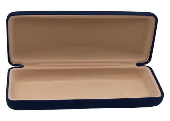 Silk Leather Wrapped Metal Glasses Case , Hard Spectacles Case