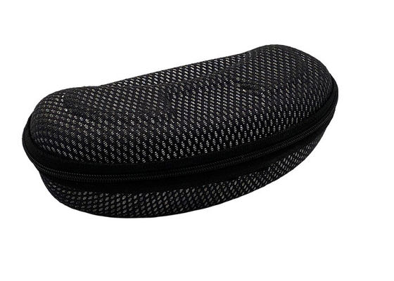 Portable Hard Shell EVA Glasses Case , Oxford Fabric Zippered Glasses Case