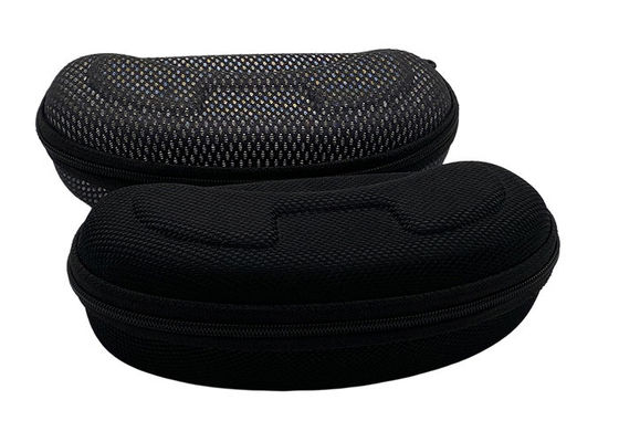 Portable Hard Shell EVA Glasses Case , Oxford Fabric Zippered Glasses Case