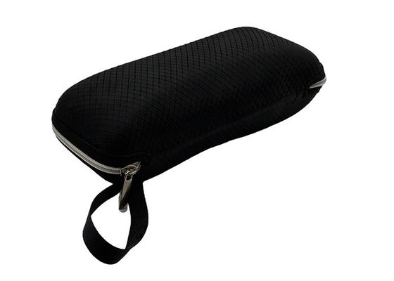 Black Customizable EVA Glasses Case , Hard Zippered Sunglass Case