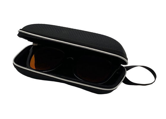 Black Customizable EVA Glasses Case , Hard Zippered Sunglass Case