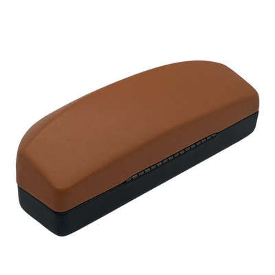63mm Silk Screen Printing Metal Glasses Case Sun Glasses Packaging Leather Iron