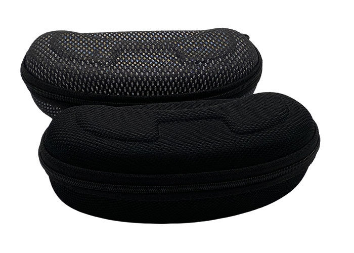 Portable Hard Shell EVA Glasses Case , Oxford Fabric Zippered Glasses Case