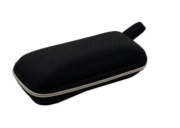Black Customizable EVA Glasses Case , Hard Zippered Sunglass Case